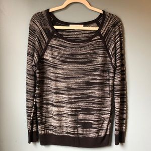 Loft Black/White Lightweight Sweater Size M